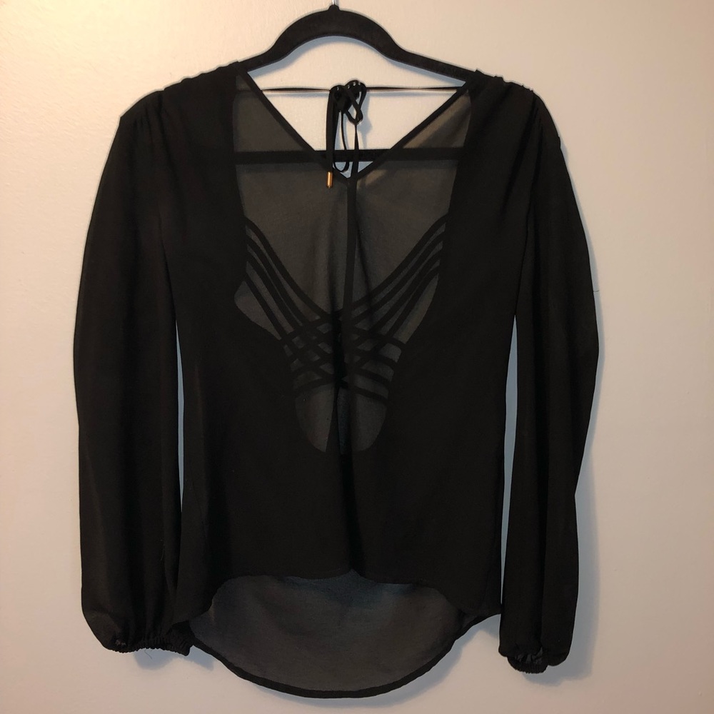 sheer black long sleeve